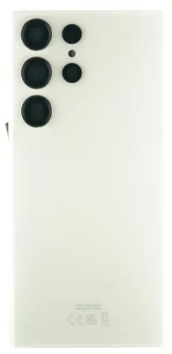 Produktbild von Samsung Galaxy S23 Ultra (SM-S918B) Original Backcover + Kameraglas + Kleber, weiß