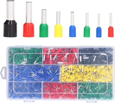 Image de ZREE 2000-piece ferrule set, copper PVC insulated ferrule crimp wire ends assortment set