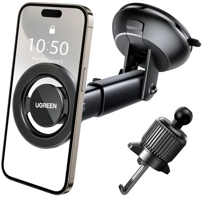 Produktbild von MagSafe Autohalterung 2in1 Handyhalterung Auto Lüftung Saugnapf 360° Drehbar für iPhone 12-17 & Smartphones