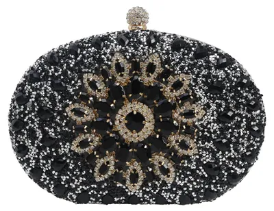 Immagine prodotto di CORIOS Borsa da sera da donna, borsa a mano con strass, piccola borsa a mano con decorazioni a diamante