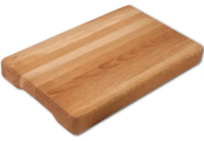 Produktbild von Schneidebrett Hackblock aus Massivholz Eiche mit Griffmulde