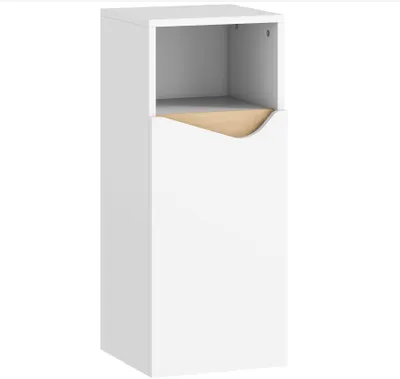 Produktbild von Badezimmerschrank,Schmal Badschrank mit Verstellbaren Ablagen, offenem Fach 30 x 30 x 71,5 cm
