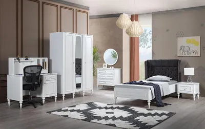 Immagine prodotto di Cameretta classica per bambini Cameretta completa 5 pezzi legno