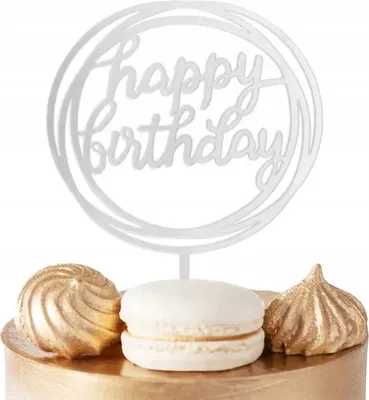 Image de Décoration De Gâteau D'anniversaire En Argent Rond Pour Fête D'anniversaire