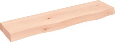 Produktbild von Wandregal 80x20x6 cm Massivholz Eiche Unbehandelt