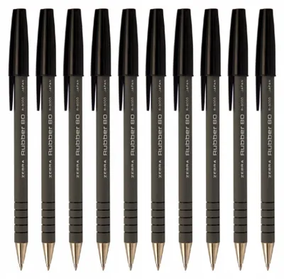 Produktbild von Zebra Rubber 80 R-8000 Kugelschreiber schwarz 0,7mm