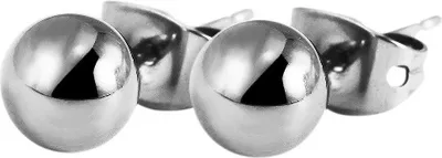 Produktbild von Ohrstecker Ohrschmuck Titan silberfarben Flügelschrauben