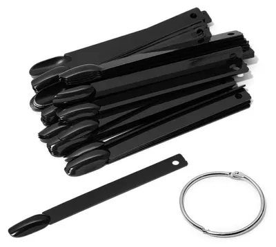 Produktbild von Cupio Ovale Tips Übungsset 50 Stk. schwarz