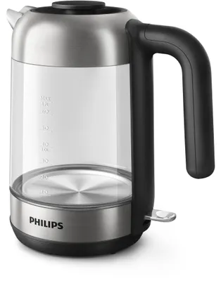 Zdjęcie produktu dla Philips 5000 series Series 5000 HD9339/80 Czajnik szklany — jasny, 1,7 litra, 1,7 l, 2200 W, Szkło, Stal nierdzewna, Wskaźnik poziomu wody, Bezprzewodowy