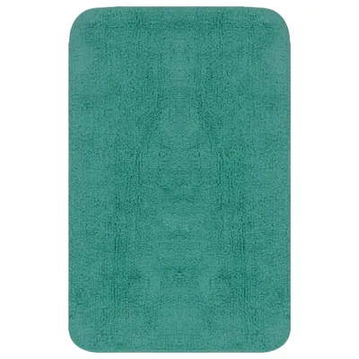 Produktbild von vidaXL Badematten-Set 2-tlg. Stoff Türkis