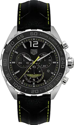 Zdjęcie produktu dla Zegarek męski Tag Heuer Formula 1 Chronograph, edycja Aston Martin, srebrno-czarny, CAZ101P.FC8245