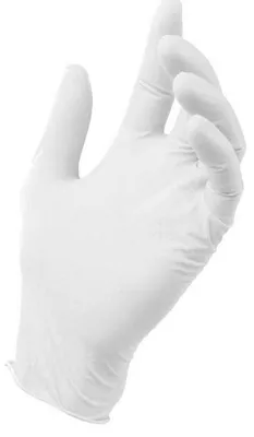 Productafbeelding van Witte latexhandschoenen 8% Medasept maat L