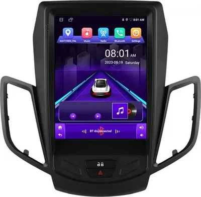 Zdjęcie produktu dla Radio samochodowe z Bluetooth i CarPlay do Forda Fiesta (2009–2016), kompatybilne z Apple i Android, system stereo, system nawigacyjny, 1 GB pamięci RAM, 32 GB pamięci wewnętrznej