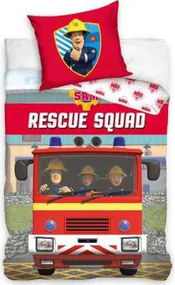 Zdjęcie produktu dla Brandweerman Sam Rescue poszwa na kołdrę 140 x 200 cm - bawełna