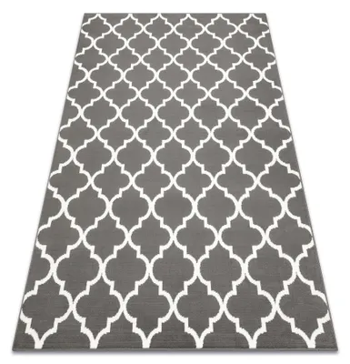 Image de BCF Tapis Morad TRELIS Treillis marocain - anthracite, gris gris 140x200 cm