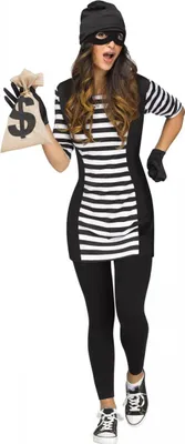 Produktbild von Bankräuber Faschingskostüm für Frauen Größe: M/L