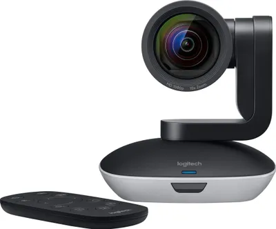 Produktbild von Logitech PTZ Pro 2, Full HD, 30 fps, 90°, 10x, Schwarz, Grau