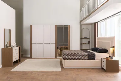 Productafbeelding van Slaapkamer set, complete set bestaande uit: kast, bed, nachtkastje, dressoir, 5-delig