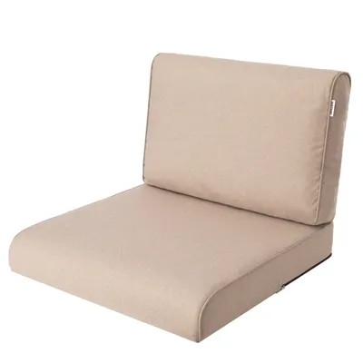 Produktbild von Bjird Sesselkissen, Kissen für Rattanmöbel, Sitzkissen & Rückenkissen, Sitzkissen für Sessel / Stühle - Indoor & Outdoor - Anti-Rutsch - 70x70 cm, Beige