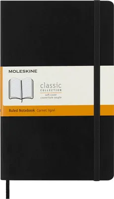 Produktbild von Moleskine Notizbuch, S07162 Large, A5, Liniert, Soft Cover, Schwarz