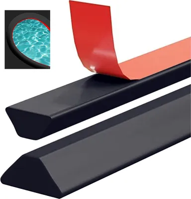 Produktbild von Duschdichtung - 200 cm - Schwarz - Selbstklebende Wassersperre - Duschdichtungsstreifen als Auslaufschutz - Wasserstopper für Duschtür und Nassbereich
