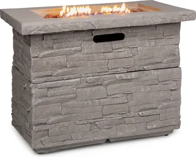 Produktbild von Blumfeldt Anafi Gas-Feuerstelle, Heizstrahler Gas mit 40.000BTU/13kW, Feuerstelle mit Abdeckung, Edelstahlbrenner, Heizstrahler & Feuerstellen, beige