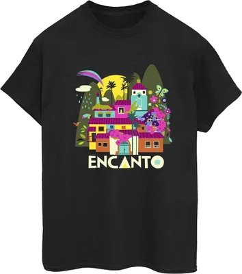 Produktbild von Disney - "Encanto Many Houses" T-Shirt für Damen BI22324 (3XL) (Schwarz)