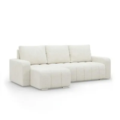 Produktbild von ABRIELLE - Ecksofa mit Schlaffunktion, Bettkastem, Komfort und Still, cremefarben