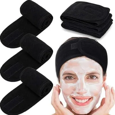 Produktbild von Verstellbares Kosmetik-Haarband für Behandlungen und Make-up mit Klettverschluss