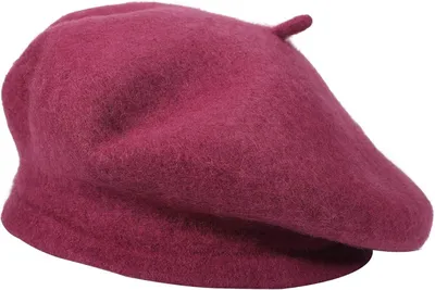 Zdjęcie produktu dla Czapka typu beret w klasycznym stylu - damska - beret artysty francuskiego - kolor fioletowy (mauve) - 90% wełna - komfortowa i oddychająca - czapka