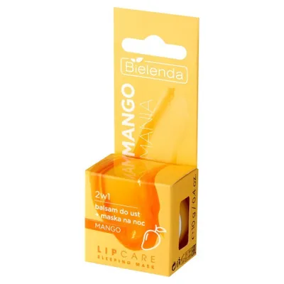 A product package for a lip care sleeping mask.