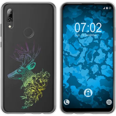 Produktbild von PhoneNatic Case kompatibel mit Huawei P Smart Z Silikon-Hülle Floral Hirsch M7-4