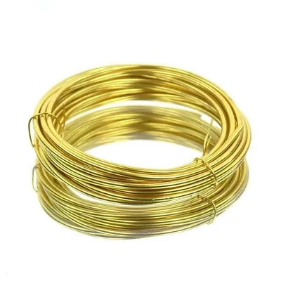 Produktbild von H & R Aluminiumdraht Goldfarben Ø 2,0 mm 3 Meter