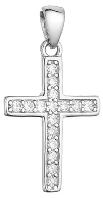 Produktbild von Modischer Silberanhä nger Kreuz mit Zirkonen 14024.1