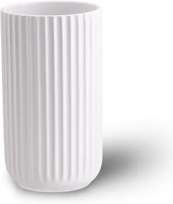 Obrázek produktu pro Váza na květiny, 22 cm, keramika, bílá, pro domácnost