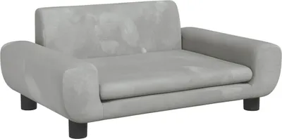 Obrázek produktu pro vidaXL Pelíšek pro psy Světle šedý 70x45x33 cm Velvet