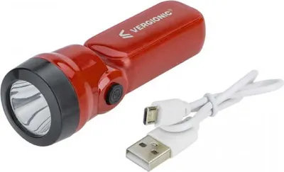 Image de Petite lampe de poche LED rechargeable rouge