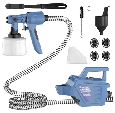 Produktbild von Elektrische Farbspritzpistole 3600 W, 1200 ml, 4 Kupferdüsen, 70–810 ml/min, 220–230 V, mit 2,5 m Luftschlauch