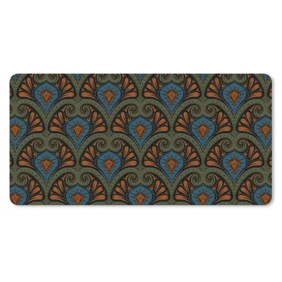 Produktbild von MuchoWow® Mauspad Mousepad Muster - Abstrakt - Grün - Jahre 20s 60x30 cm - Mousepads - Maus Mat - Pad - Mausunterlage - Nachhaltig