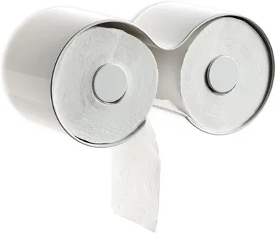 Immagine prodotto di Authentics Kali WC-Papierhalter, Toilettenrollenhalter für 2 Rollen, Kunststoff, Weiß, 1313478
