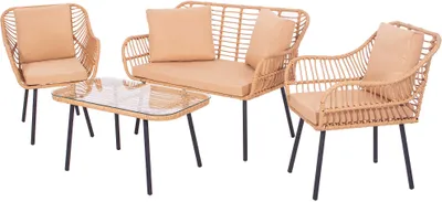 Zdjęcie produktu dla Zestaw mebli ogrodowych Springos® 2 krzesła sofa stół