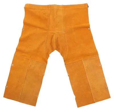 Immagine prodotto di Grembiuli di sicurezza per saldatori, regolazione delle grembiuli in pelle, gambe divise, indumenti protettivi ignifughi e resistenti all'usura