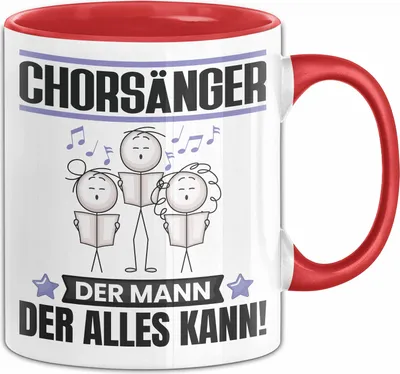 Produktbild von Chorsänger Tasse Geschenk für Chorsänger Der Mann Der Alles Kann Geschenkidee zum Geburtstag (Rot)