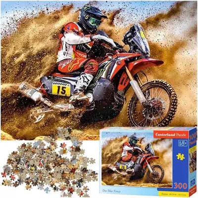 Obrázek produktu pro CASTORLAND Puzzle 300 dílků Dirt Bike Power - Motocyklista 8+