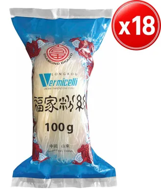 Image de Diamond Asia nouilles de verre longues Lungkou Vermicelli 100g paquet de 18