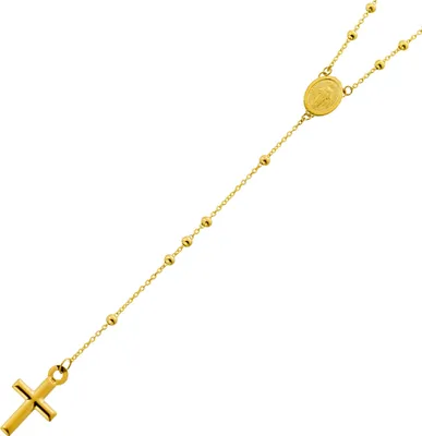 Produktbild von Jesus Kreuz Rosenkranz Halskette Gelbgold 585 14K 47