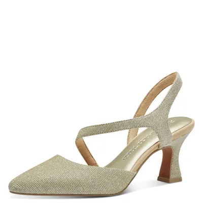 Produktbild von MARCO TOZZI Damen Pumps Slingback geschwungener Absatz 2-29600-42, Größe:42 EU, Farbe:Gold