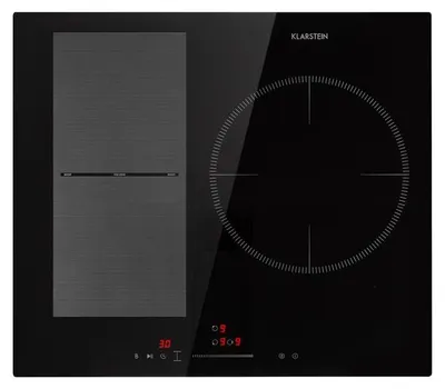 Produktbild von Klarstein Induktionskochfeld, Glaskeramik Kochfeld, Induktionskochfeld mit 3 Platten, Einbau-Induktionskochfeld mit Touch-Display, Digitalanzeige und Timer-Funktion, Schnelles Aufheizen, 5800 Watt