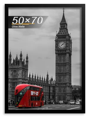 Obrázok produktu pre Fotorámik 50 x 70 cm, čierna, drevo, na poster