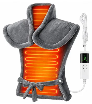 Produktbild von Elektrischer Wärmeschal Für Nacken & Schultern, 5 Temperaturstufen Heizkissen, 33–55 °C, Wärmeumhang Mit Timer